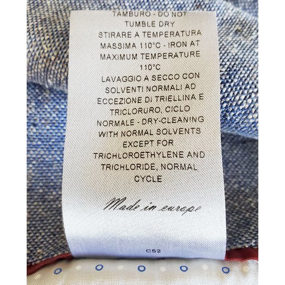 Paul Taylor Mens Linen Cotton Silk Blend Blue Heather Blazer Jacket Sprotscoat - Picture 14 of 14